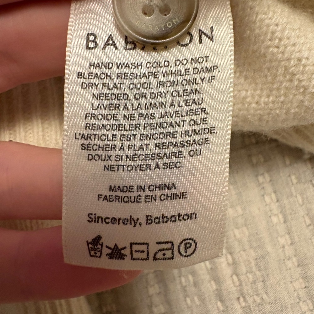 Babaton Cream Knit 100% Cashmere Sweater - Picture 4 of 7